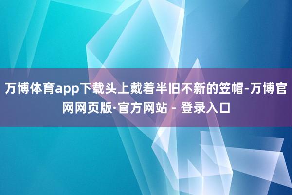 万博体育app下载头上戴着半旧不新的笠帽-万博官网网页版·官方网站 - 登录入口